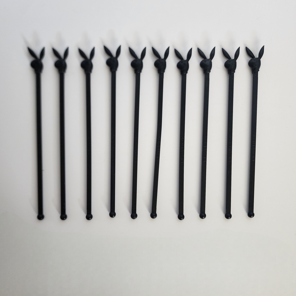 Playboy Black Cocktail Stirrers